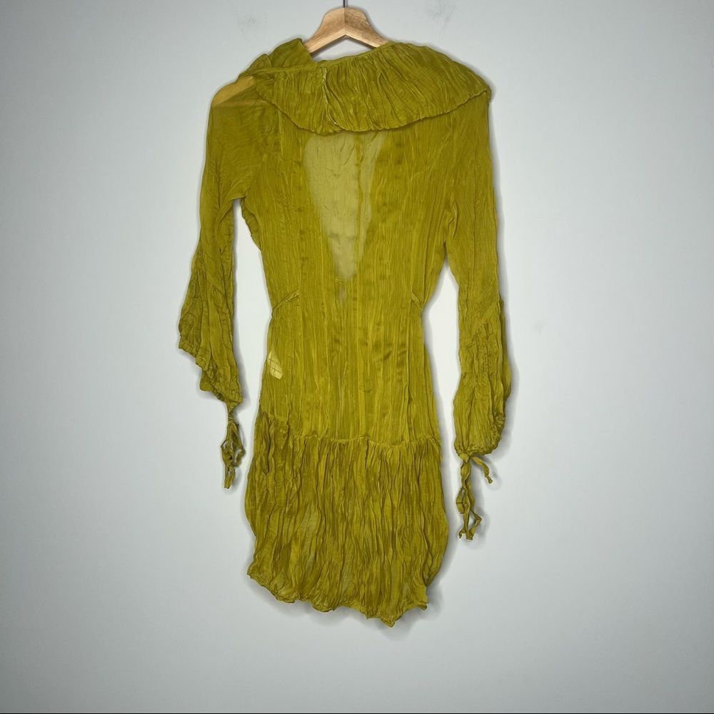 Ryu // Anthropologie Mustard Ruffle Cardigan - Picture 6 of 6